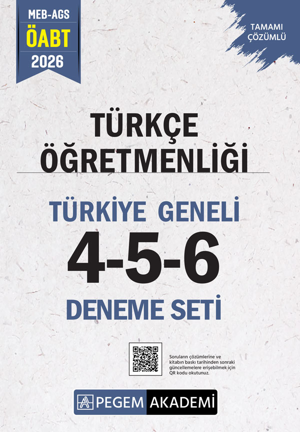 2026 MEB AGS ÖABT Türkçe Öğretmenliği Tamamı Çözümlü Türkiye Geneli 4-5-6 (3'lü Deneme Seti) 2026 MEB AGS ÖABT Türkçe Öğretmenliği Tamamı Çözümlü Türkiye Geneli 4-5-6 (3'lü Deneme Seti)