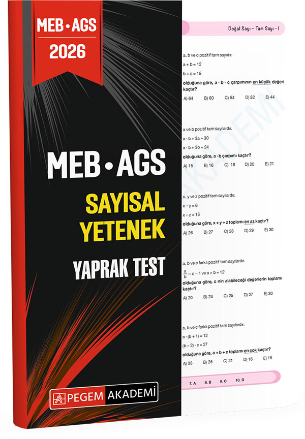 2026 MEB AGS Sayısal Yetenek Yaprak Test