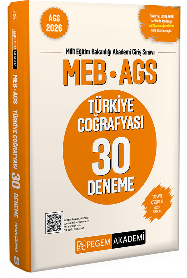 2026 MEB AGS Türkiye Coğrafyası 30 Deneme Tamamı Çözümlü 2026 MEB AGS Türkiye Coğrafyası 30 Deneme Tamamı Çözümlü