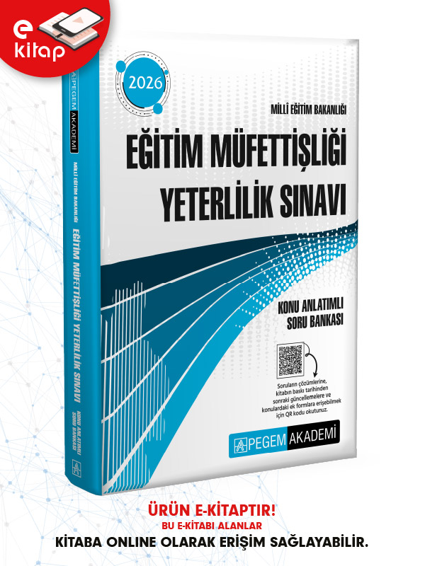 2026 MEB Eğitim Müfettişliği Yeterlilik Sınavı Konu Anlatımlı Soru Bankası E-Kitap