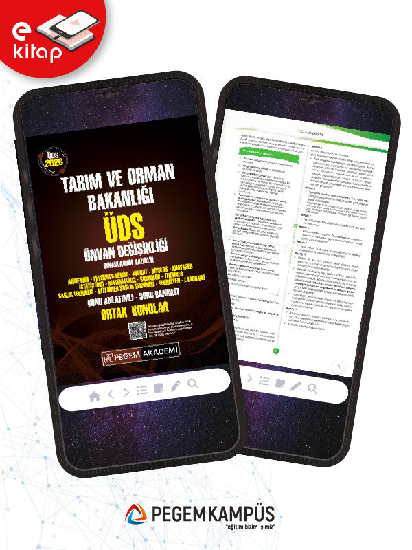 2026 ÜDS Tarım ve Orman Bakanlığı Ünvan Değişikliği Sınavlarına Hazırlık Konu Anlatımlı Soru Bankası ORTAK KONULAR E-Kitap