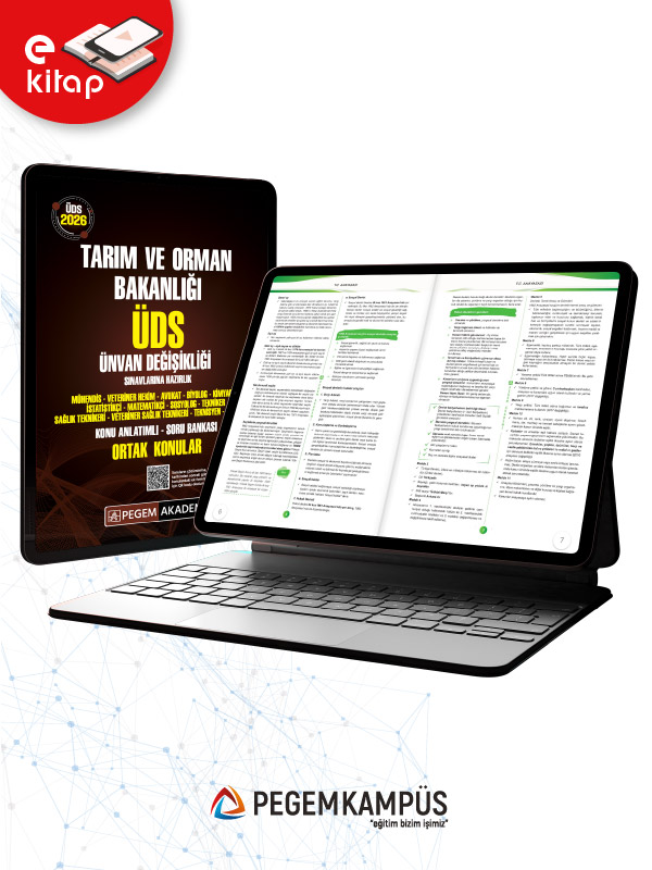 2026 ÜDS Tarım ve Orman Bakanlığı Ünvan Değişikliği Sınavlarına Hazırlık Konu Anlatımlı Soru Bankası ORTAK KONULAR E-Kitap