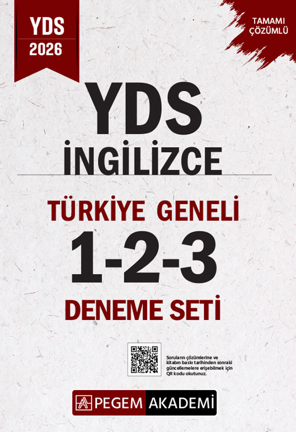 2026 YDS İngilizce Tamamı Çözümlü Türkiye Geneli 1-2-3 (3'lü Deneme Seti)