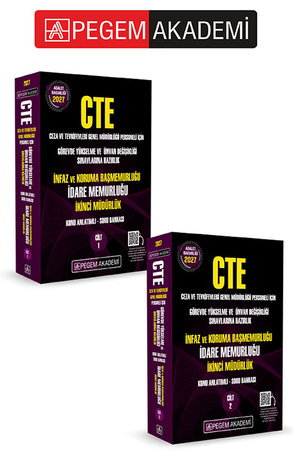 2027 GYS CTE Adalet Bakanlığı Konu Anlatımlı Soru Bankası-İnfaz ve Koruma Başmemurluğu, İdare Memurluğu, İkinci Müdürlük (2 Cilt) 2027 GYS CTE Adalet Bakanlığı Konu Anlatımlı Soru Bankası-İnfaz ve Koruma Başmemurluğu, İdare Memurluğu, İkinci Müdürlük (2 Cilt)