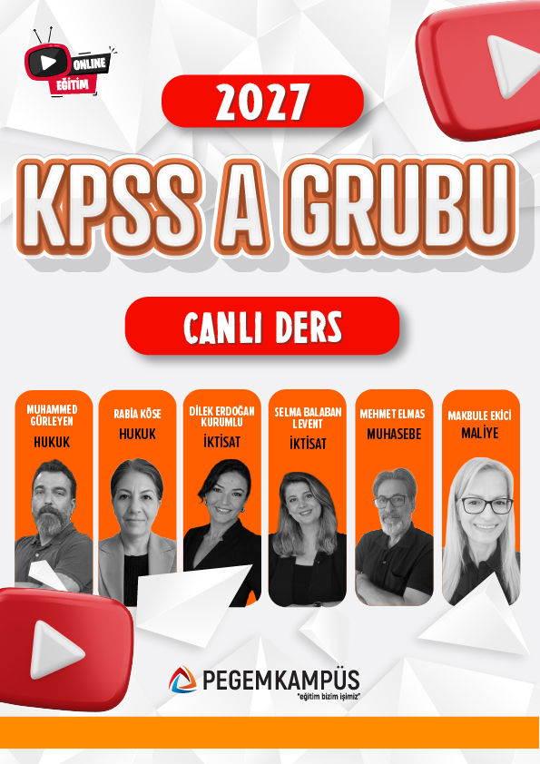 2027 KPSS A Grubu Canlı Ders + Ders İzleme Defteri + Soru Bankası