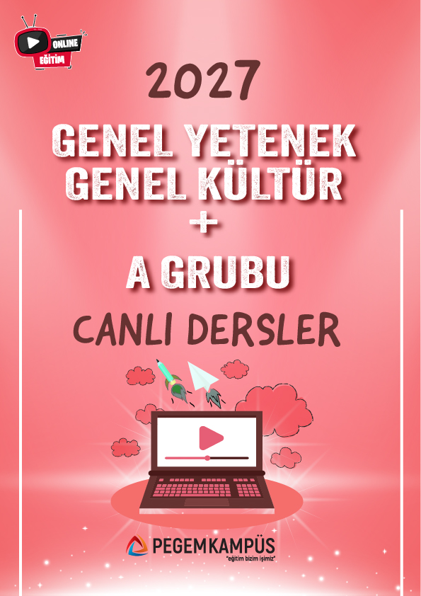 2027 KPSS Genel Yetenek Genel Kültür + A Grubu Canlı Dersler + Ders İzleme Defteri + Soru Bankası