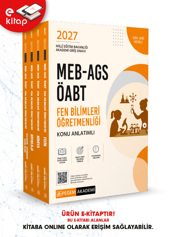 2027 MEB-AGS ÖABT Fen Bilimleri Öğretmenliği Konu Anlatımlı E-Kitap Seti