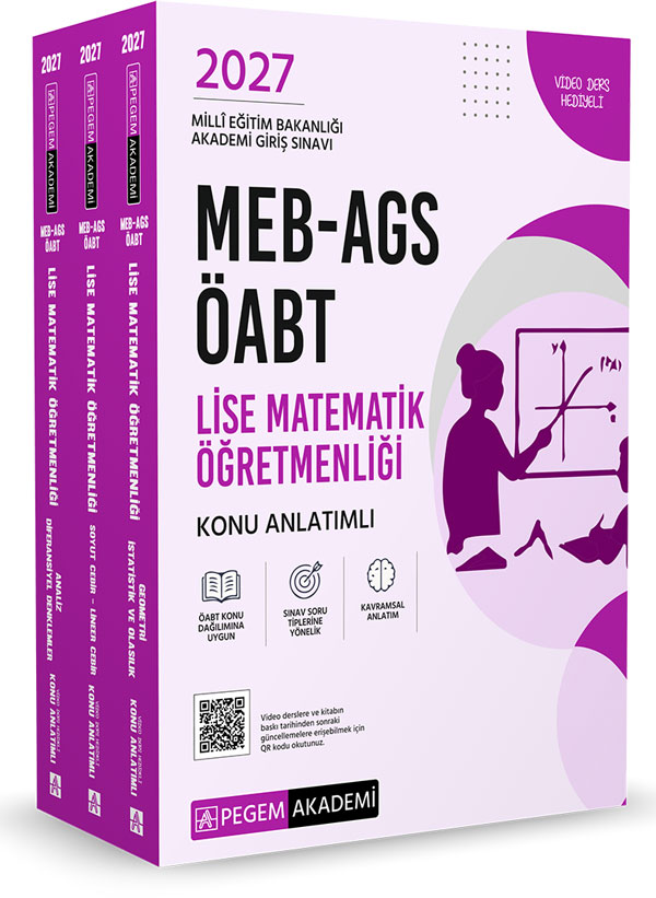 2027 MEB AGS ÖABT Lise Matematik Öğretmenliği Konu Anlatımlı (3 kitap)