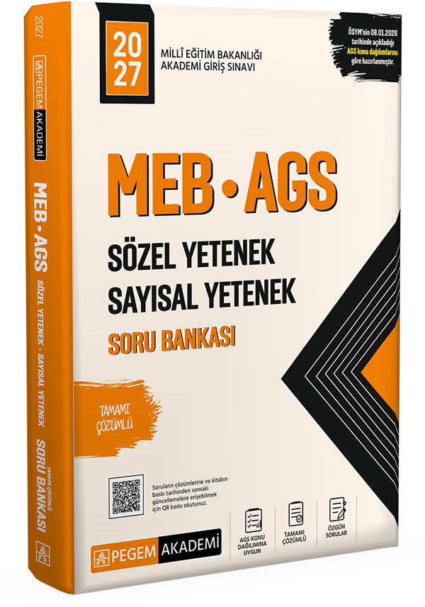 2027 MEB AGS Soru Bankası Tamamı Çözümlü Sözel Yetenek Sayısal Yetenek