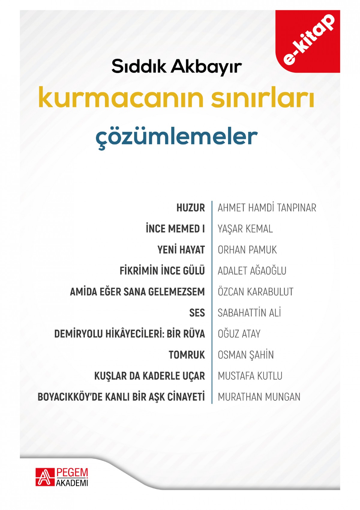 Kurmacanın Sınırları Çözümlemeler (e-kitap)