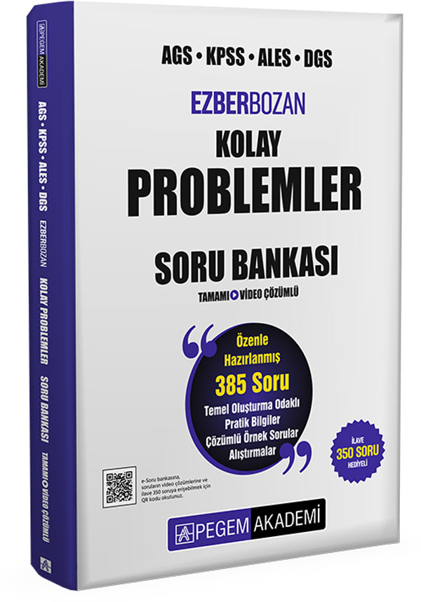 AGS KPSS ALES DGS Ezberbozan Kolay Problemler Tamamı Video Çözümlü Soru Bankası AGS KPSS ALES DGS Ezberbozan Kolay Problemler Tamamı Video Çözümlü Soru Bankası