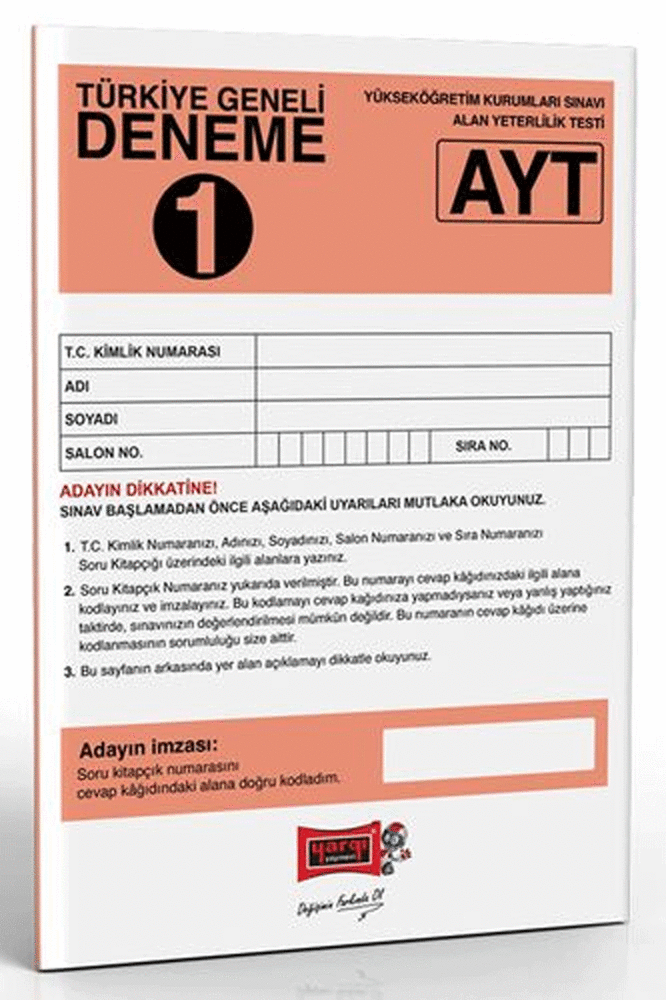 AYT Türkiye Geneli Deneme 1