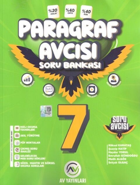 Av Yayınları 7. Sınıf Paragraf Soru Avcısı Soru Bankası Av Yayınları 7. Sınıf Paragraf Soru Avcısı Soru Bankası