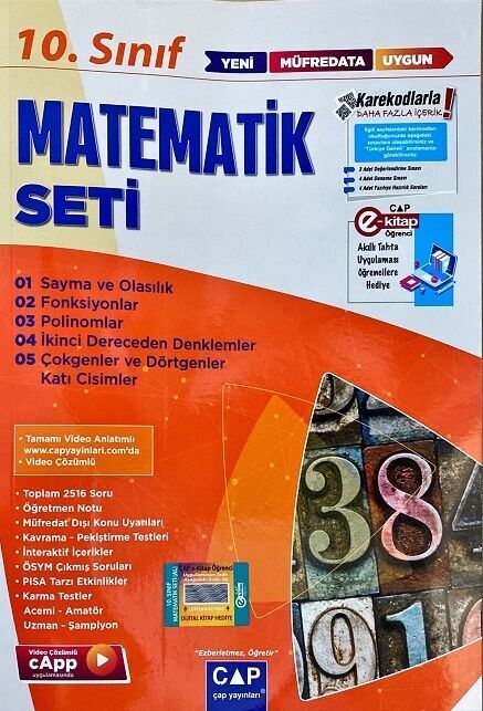 Çap Yayınları 10. Sınıf Anadolu Matematik Seti