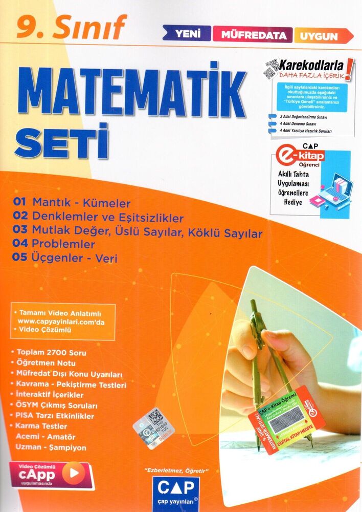 Çap Yayınları 9. Sınıf Matematik Anadolu Seti