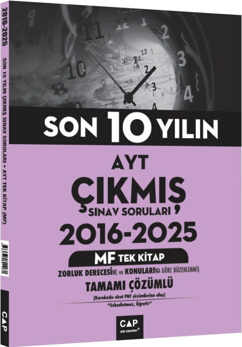 Çap Yayınları AYT MF Tek Kitap Son 10 Yılın Çıkmış Soruları 2016 2025 Çap Yayınları AYT MF Tek Kitap Son 10 Yılın Çıkmış Soruları 2016 2025