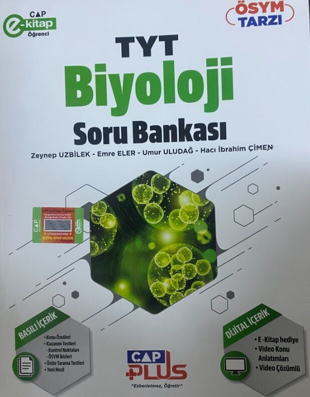 Çap Yayınları TYT Biyoloji Plus Serisi Soru Bankası