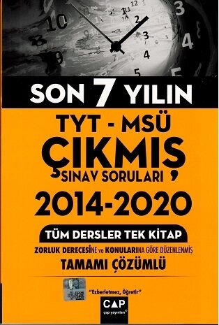 Çap Yayınları TYT MSÜ Tüm Dersler Tek Kitap Tamamı Çözümlü Çıkmış Sınav Soruları