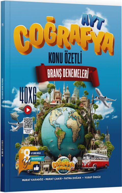 Coğrafya Gurmesi Yayınları AYT Coğrafya Konu Özetli Branş Denemeleri