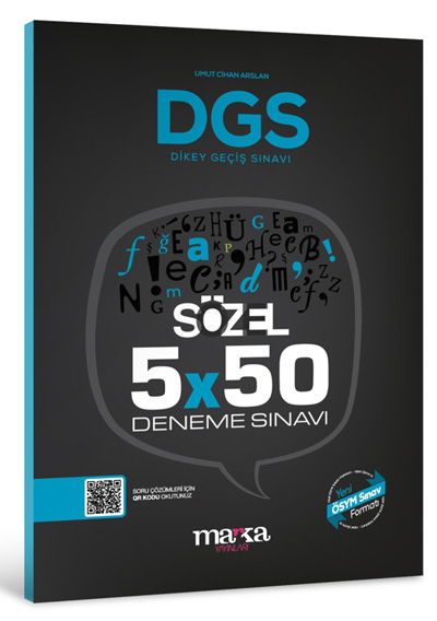 DGS Sözel 5x50 Deneme Sınavı Tamamı PDF Çözümlü Açıklanan Yeni Müfredat