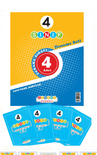 Deneme Dükkanı 4. Sınıf 4lü Deneme Seti Deneme Dükkanı 4. Sınıf 4lü Deneme Seti