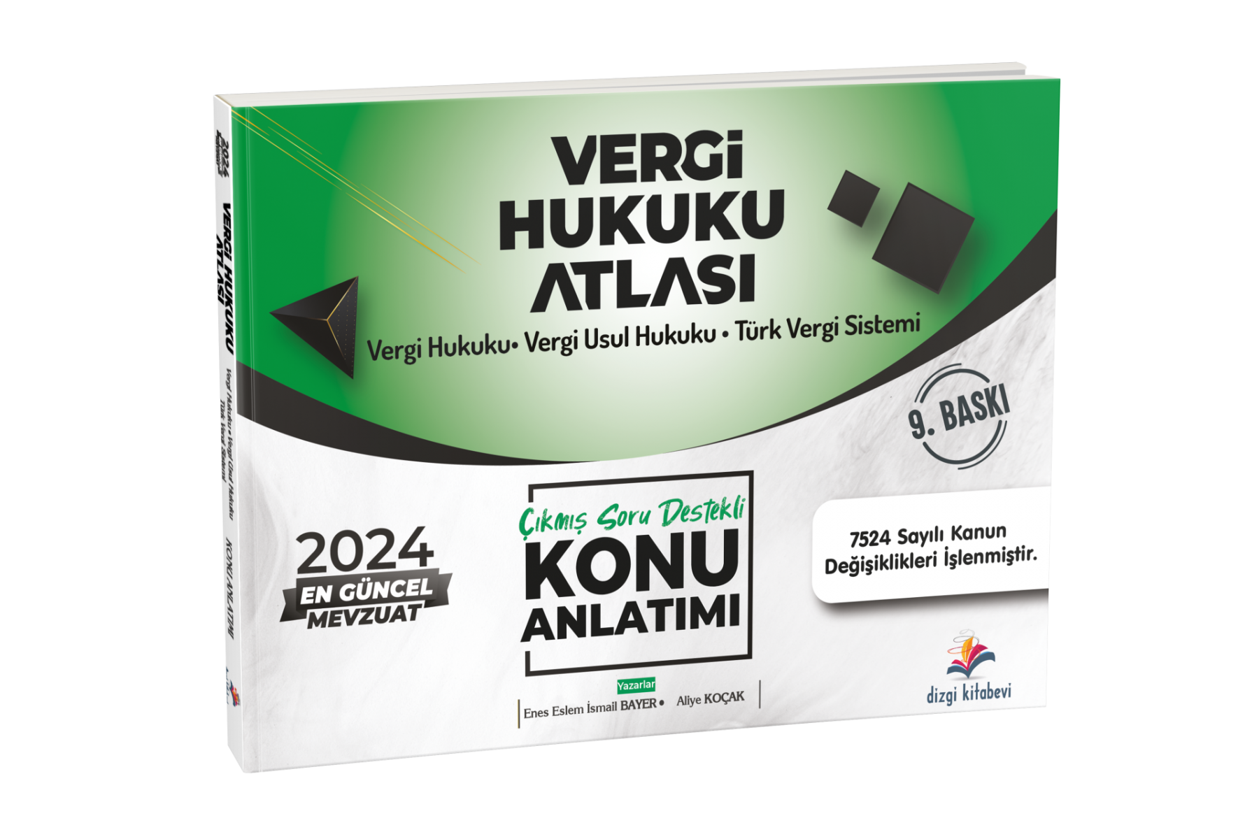 Dizgi Kitap 2024  Vergi Hukuku Atlası Çıkmış Soru Destekli Konu Anlatımı Enes Eslem İsmail Bayer