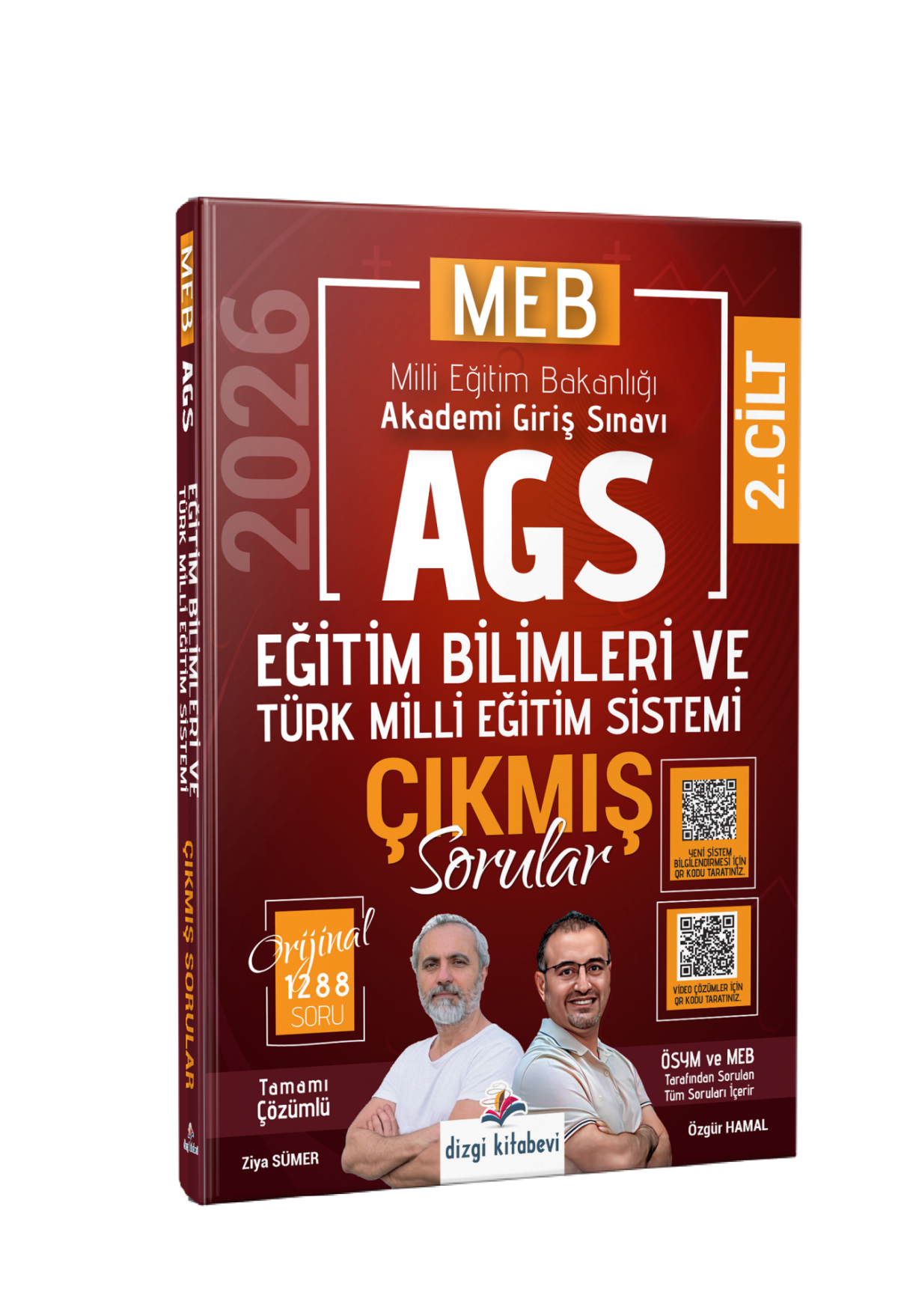 Dizgi Kitap 2026 MEB AGS Tamamı Video Çözümlü Eğitim Bilimleri ve Türk Milli Eğitim Sistemi Çıkmış Sorular 2. Cilt Ziya Sümer Özgür Hamal