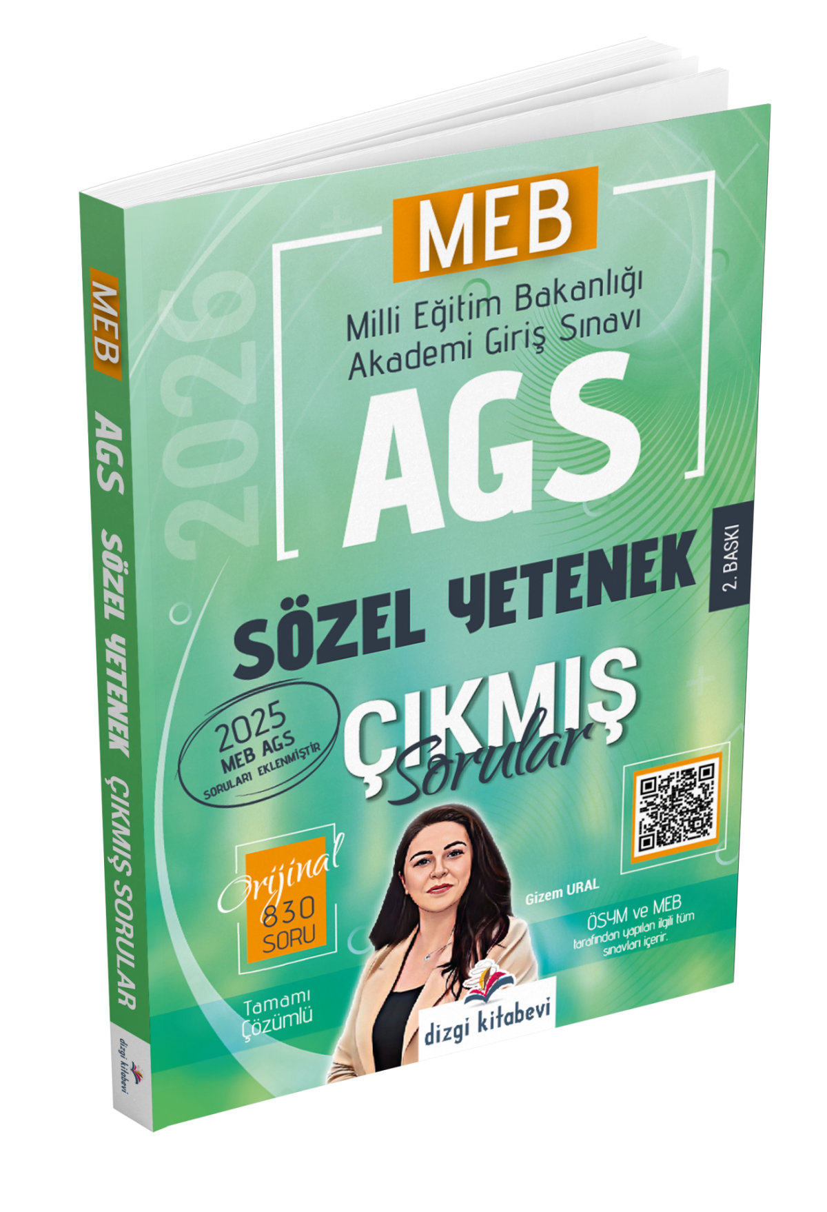 Dizgi Kitap 2026 MEB AGS Tamamı Video Çözümlü Sözel Yetenek Çıkmış Sorular 2. Baskı Gizem Ural