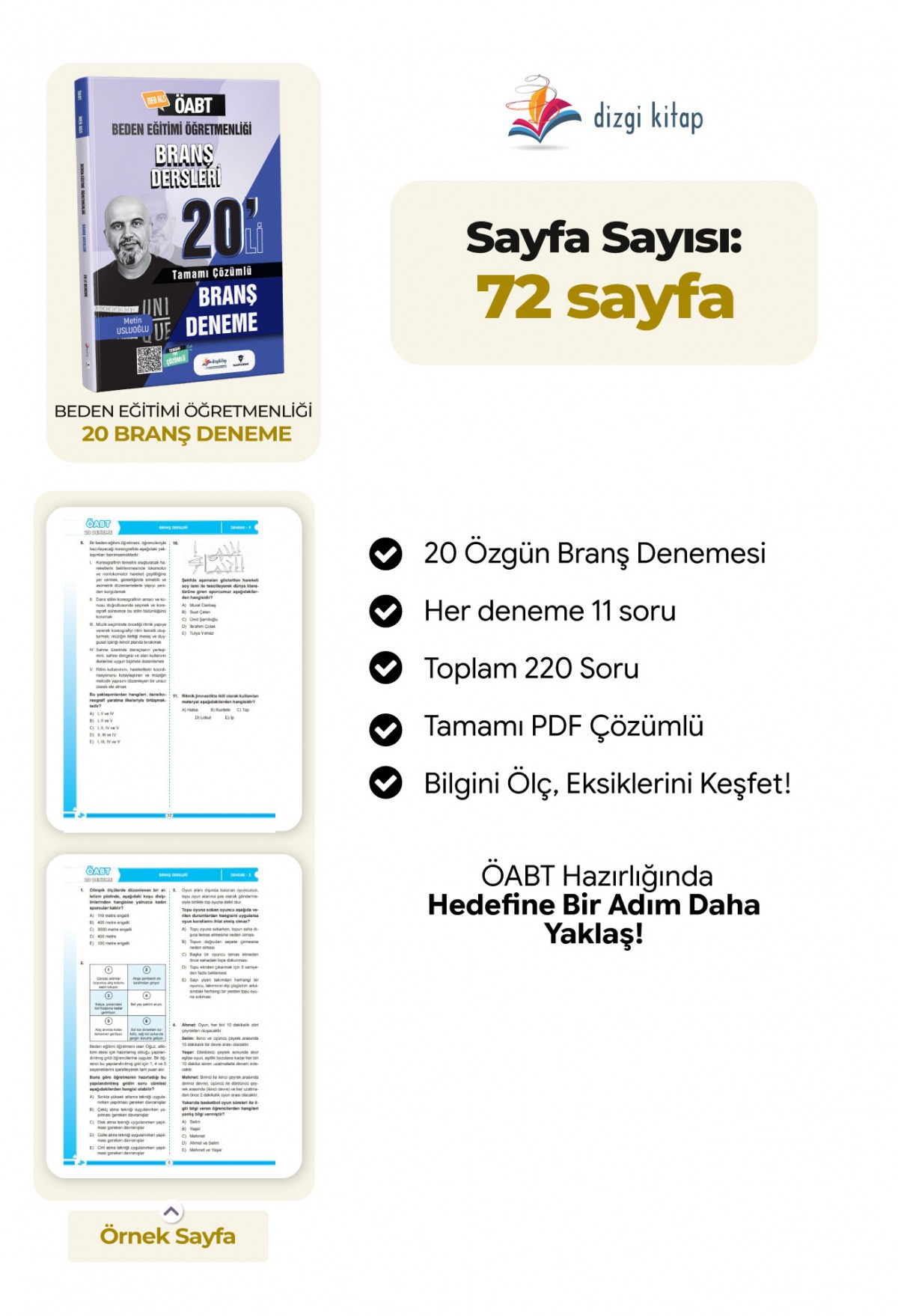 Dizgi Kitap 2027 MEB-AGS ÖABT Altın Gol Besyo Beden Eğitimi Öğretmenliği Branş Dersleri PDF Çözümlü 20 Deneme - Metin Usluoğlu Dizgi Kitap 2027 MEB-AGS ÖABT Altın Gol Besyo Beden Eğitimi Öğretmenliği Branş Dersleri PDF Çözümlü 20 Deneme - Metin Usluoğlu