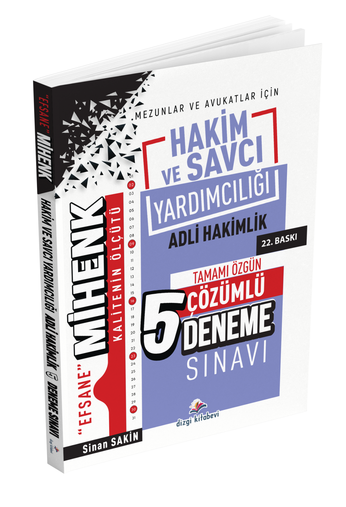 Dizgi Kitap Efsane Mihenk Adli Hakim ve Savcı Yardımcılığı Tamamı Çözümlü 5 Deneme Sınavı 22. Baskı