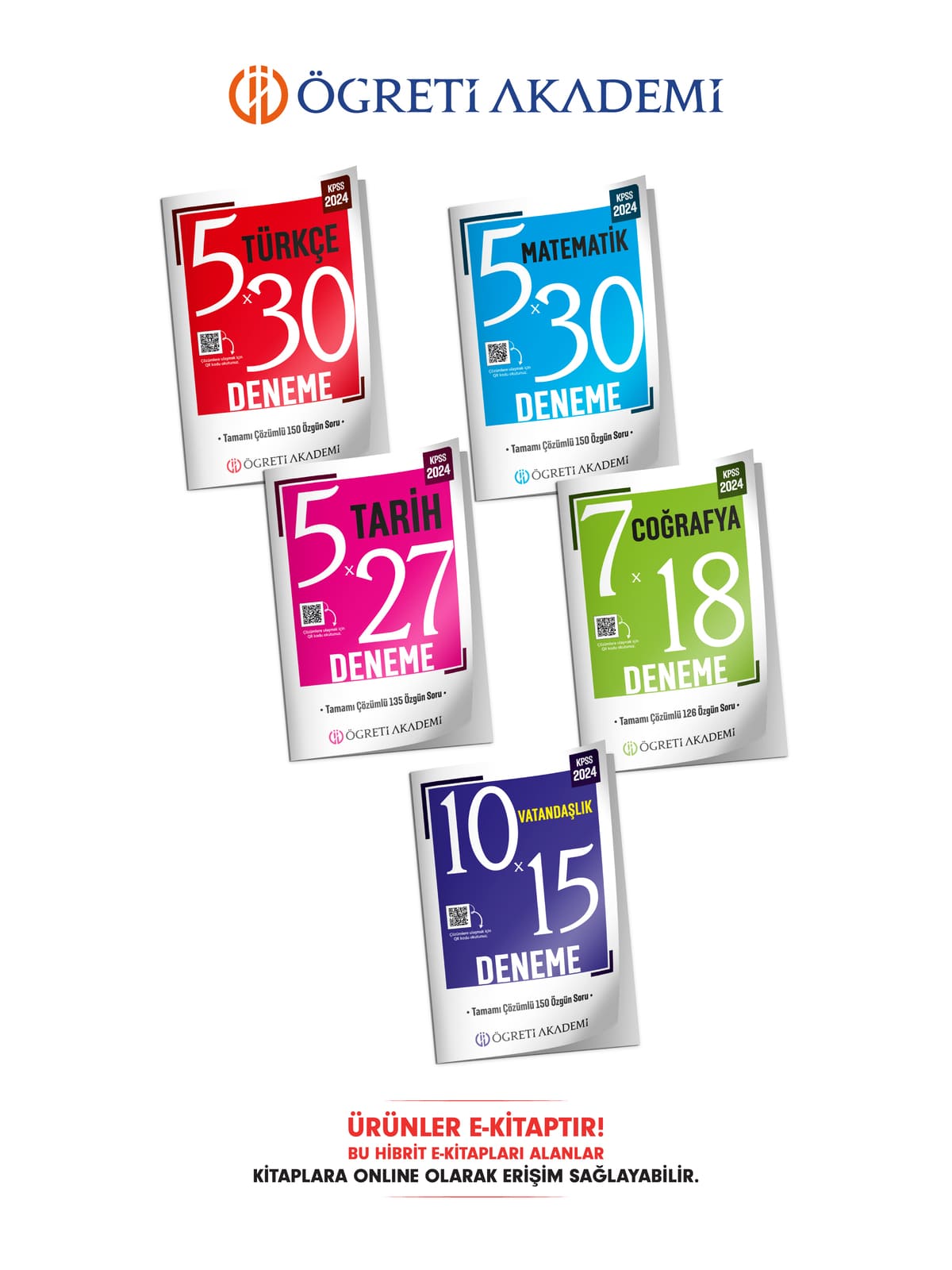 E-KİTAP Genel Yetenek Genel Kültür 32 Deneme Seti  (5 Çeşit)