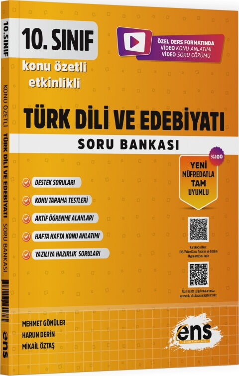ENS Yayıncılık 10. Sınıf Türk Dili ve Edebiyatı Etkinlikli Soru Bankası ENS Yayıncılık 10. Sınıf Türk Dili ve Edebiyatı Etkinlikli Soru Bankası
