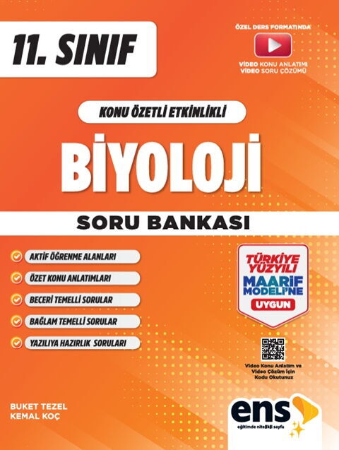 ENS Yayıncılık 11. Sınıf Biyoloji Konu Özetli Etkinlikli Soru Bankası ENS Yayıncılık 11. Sınıf Biyoloji Konu Özetli Etkinlikli Soru Bankası