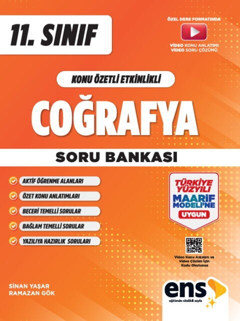ENS Yayıncılık 11. Sınıf Coğrafya Konu Özetli Etkinlikli Soru Bankası ENS Yayıncılık 11. Sınıf Coğrafya Konu Özetli Etkinlikli Soru Bankası