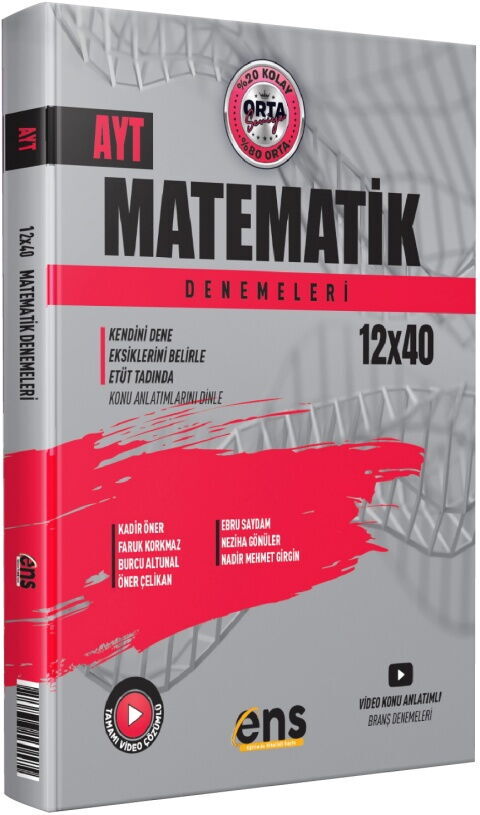 ENS Yayınları AYT Matematik 12 x 40 Denemeleri ENS Yayınları AYT Matematik 12 x 40 Denemeleri