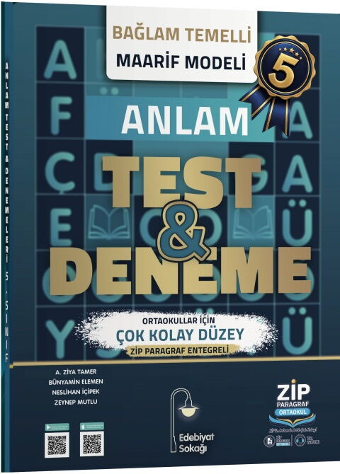 Edebiyat Sokağı 5. Sınıf Anlam Maarif Model Test ve Deneme Edebiyat Sokağı 5. Sınıf Anlam Maarif Model Test ve Deneme