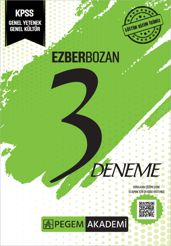 Ezberbozan KPSS Genel Yetenek Genel Kültür Tamamı Çözümlü 3 Deneme Ezberbozan KPSS Genel Yetenek Genel Kültür Tamamı Çözümlü 3 Deneme