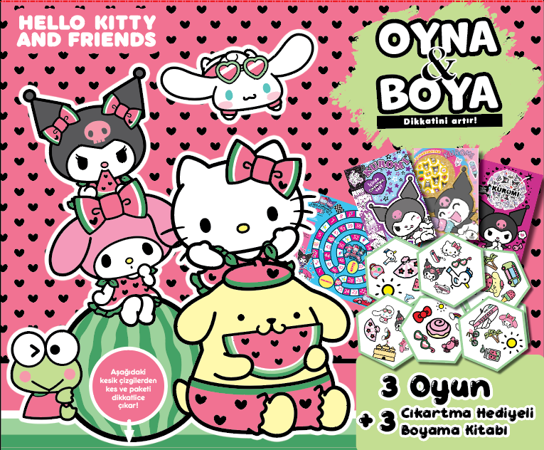 Hello Kitty and Friends Oyna ve Boya Kutulu Set Hello Kitty and Friends Oyna ve Boya Kutulu Set