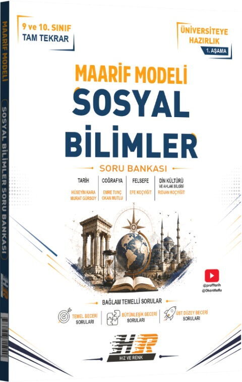 Hız ve Renk Yayınları TYT Sosyal Bilimler Maarif Modeli Soru Bankası Hız ve Renk Yayınları TYT Sosyal Bilimler Maarif Modeli Soru Bankası