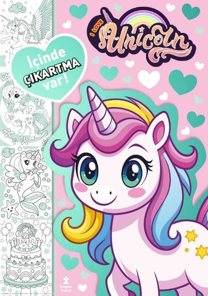 I Love Unicorn - En Sevdiğim Boyama Kitabı - Çıkartmalı I Love Unicorn - En Sevdiğim Boyama Kitabı - Çıkartmalı