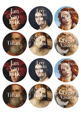 İkonik Tablolar Sticker  (12’li)