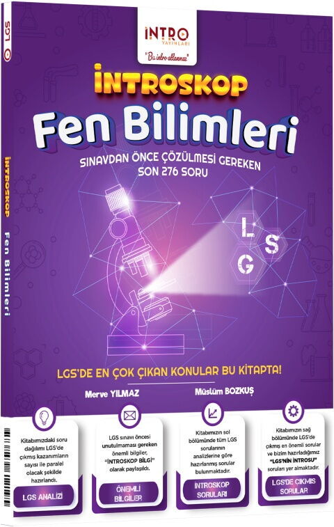 İntro Yayınları 8. Sınıf LGS Fen Bilimleri İntroskop Soru Bankası İntro Yayınları 8. Sınıf LGS Fen Bilimleri İntroskop Soru Bankası