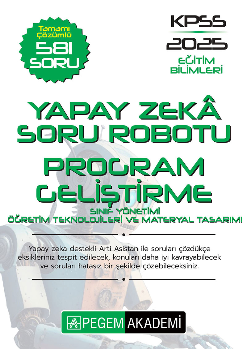 KPSS Eğitim Bilimleri Tamamı Çözümlü Program Geliştirme Soru Robotu