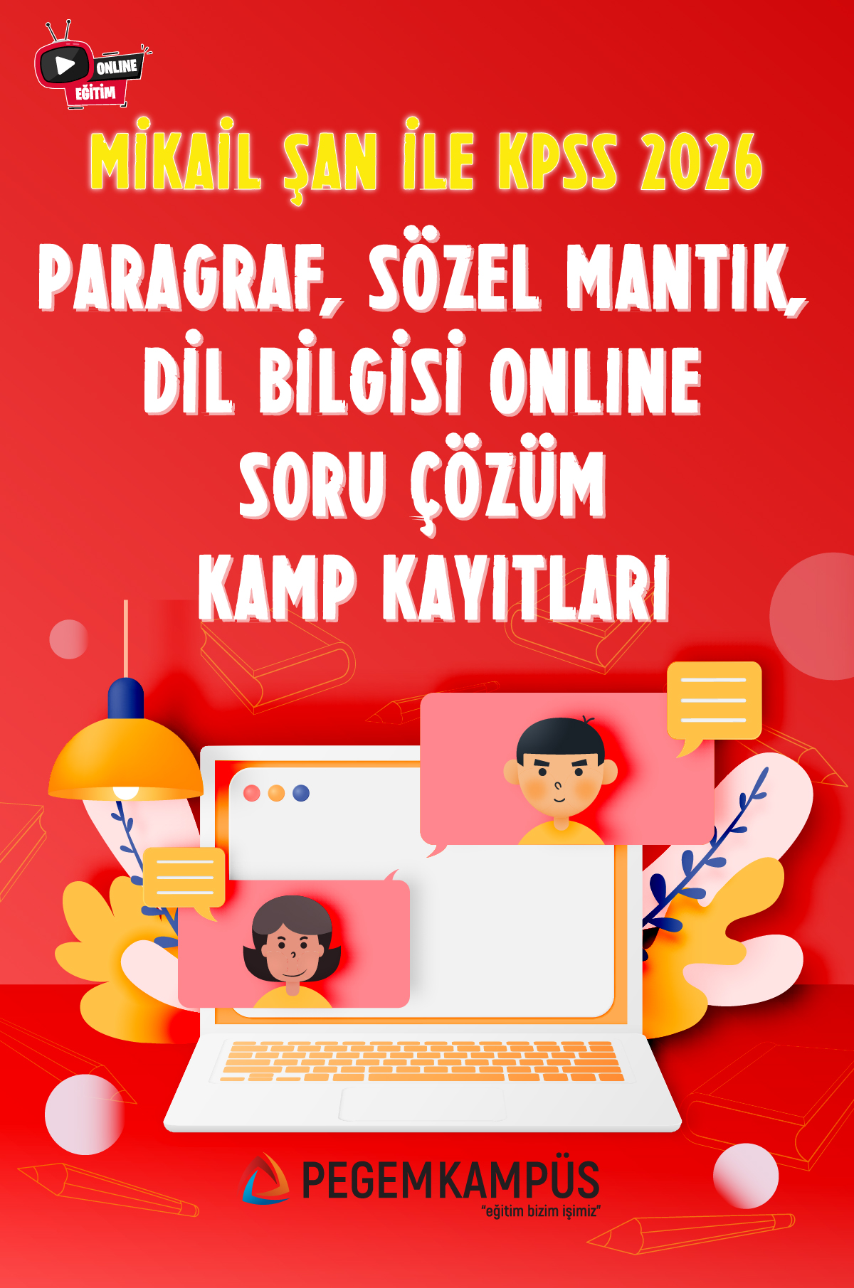 Mikail Şan ile KPSS 2026 Paragraf, Sözel Mantık, Dil Bilgisi Online Soru Çözüm Kamp Kayıtları