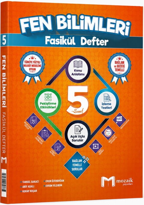 Mozaik Yayınları 5. Sınıf Fen Bilimleri Fasikül Defter Mozaik Yayınları 5. Sınıf Fen Bilimleri Fasikül Defter