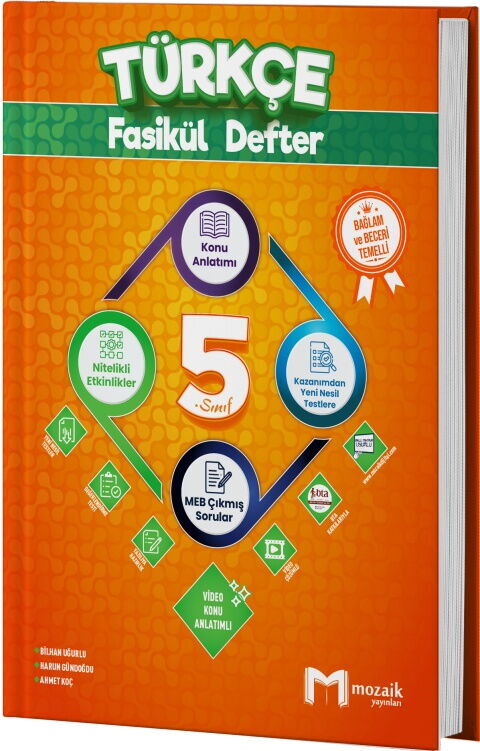 Mozaik Yayınları 5. Sınıf Türkçe Fasikül Defter Mozaik Yayınları 5. Sınıf Türkçe Fasikül Defter