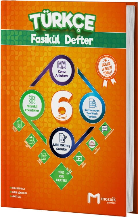 Mozaik Yayınları 6. Sınıf Türkçe Fasikül Defter