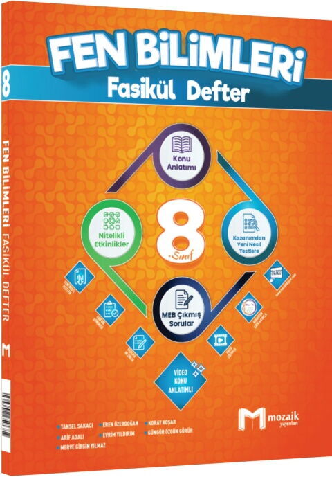 Mozaik Yayınları 8. Sınıf Fen Bilimleri Fasikül Defter Mozaik Yayınları 8. Sınıf Fen Bilimleri Fasikül Defter