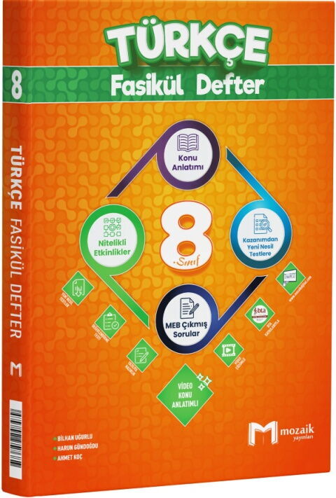 Mozaik Yayınları 8. Sınıf Türkçe Fasikül Defter Mozaik Yayınları 8. Sınıf Türkçe Fasikül Defter
