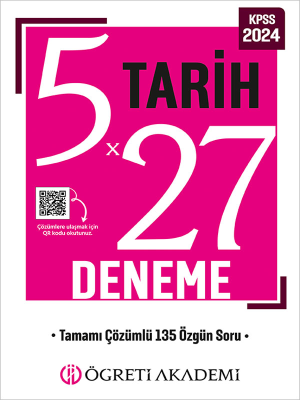ÖĞRETİ AKADEMİ KPSS Genel Yetenek Genel Kültür 5x27 Tarih Deneme